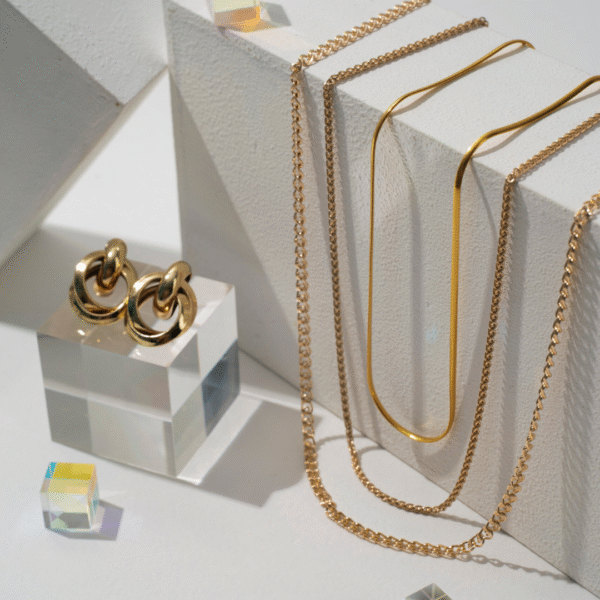 Complete Jewelry Set (Earrings, Pendant, Chain, Ring & Bracelet)