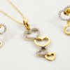 Chain, Earrings & Rings (3-Piece Set)