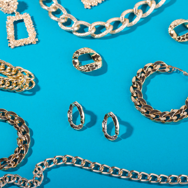 Complete Jewelry Set (Earrings, Pendant, Chain, Ring & Bracelet)